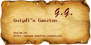 Gulyás Gaszton névjegykártya